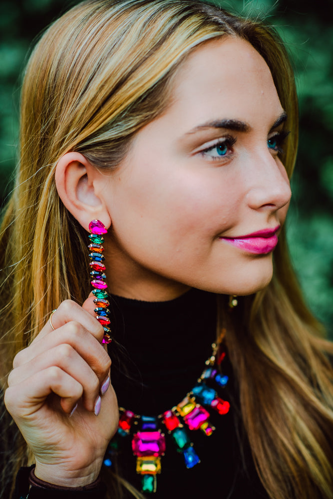 Brooke Rainbow Rhinestone Dangle